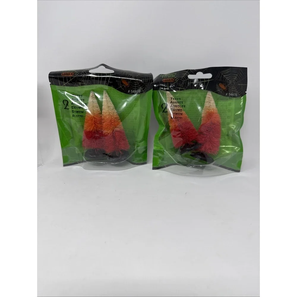 Lemax Spooky Town Autumn Sunrise Tree small 2 Sets Of 2 54478 Released 2022
